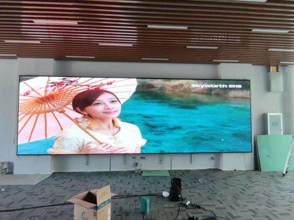 菏泽市P1.53led小间距屏安装案例